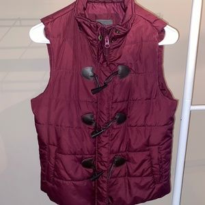 The Limited, Burgundy Zip-up Vest